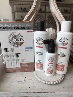 NIOXIN System Kit 3, Hair Thickening For Color Treated Hair With Light Thinning